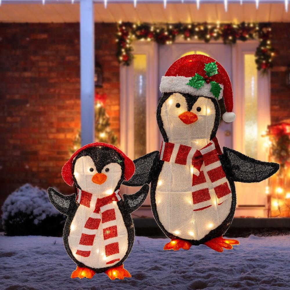 LED Mesh Tinsel 3D Light Up Decoration β 2 Piece Set